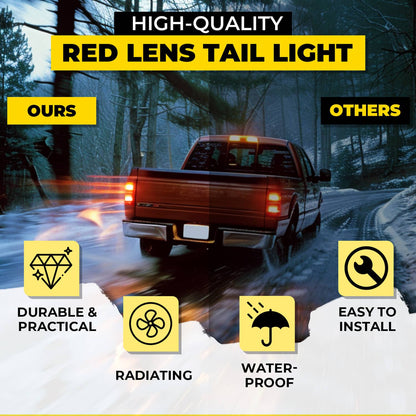 Solid Spare New Red Lens Tail Light Set For Ford F-150 2004-2008 Driver and Passenger Side