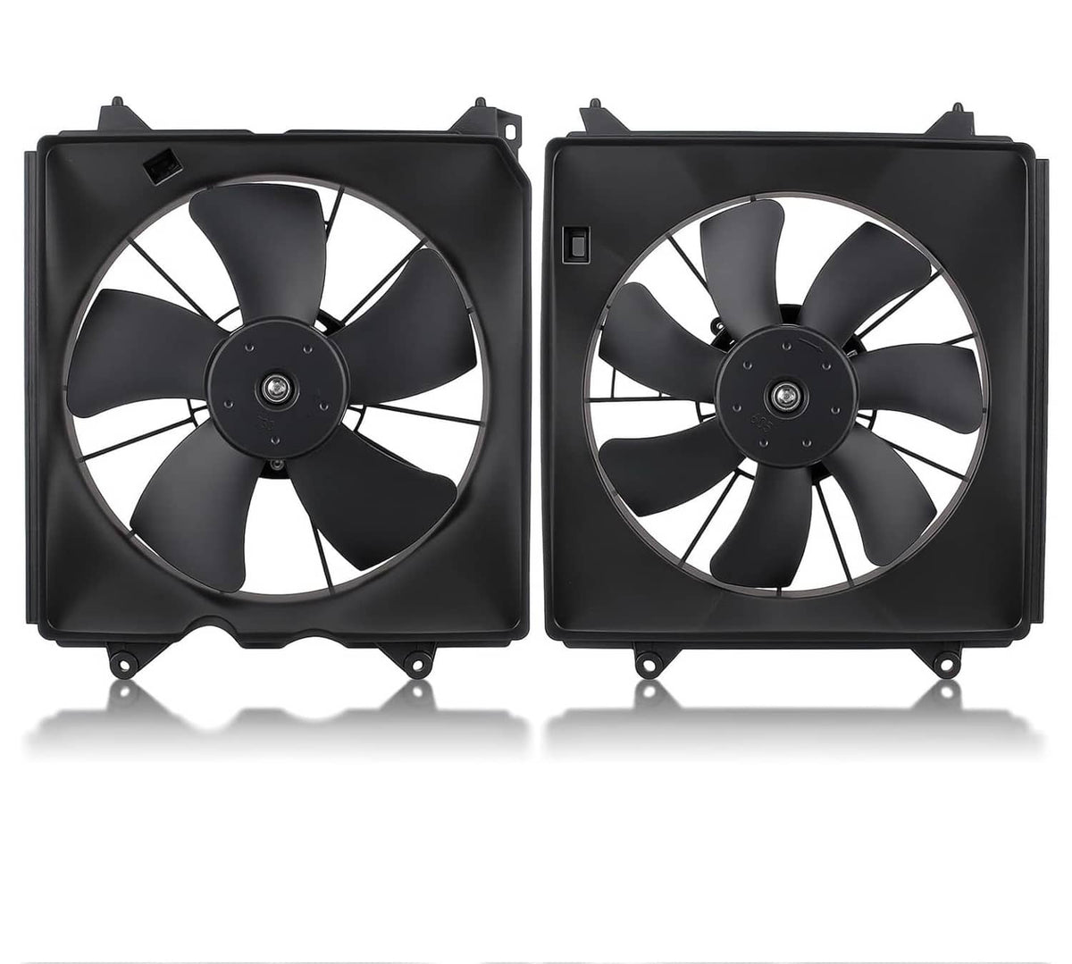 Solidspare 2Pcs A/C Condenser Radiator Cooling Motor Fan For 2013-2017 Honda Accord Touring