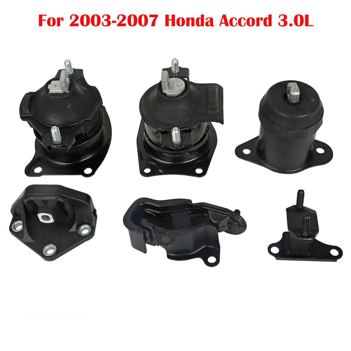 Solidspare 6PCS Engine Motor & Transmission Mount Set For 2003-2007 Honda Accord 2.4L Auto