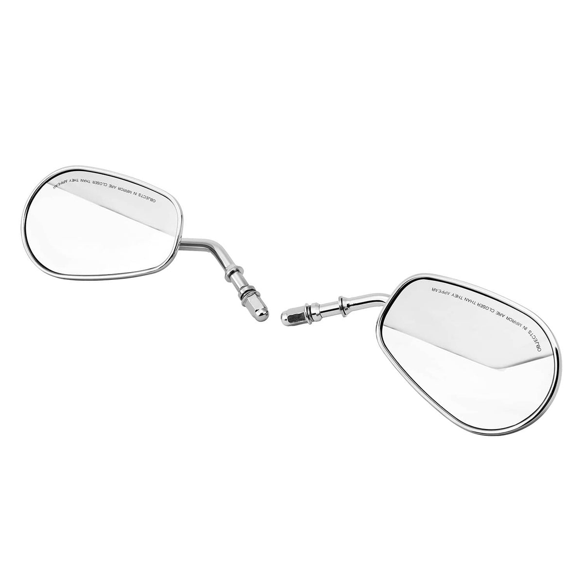 Solidspare Chrome Teardrop Rearview Side Mirrors For Harley Touring Road King Custom XL 883