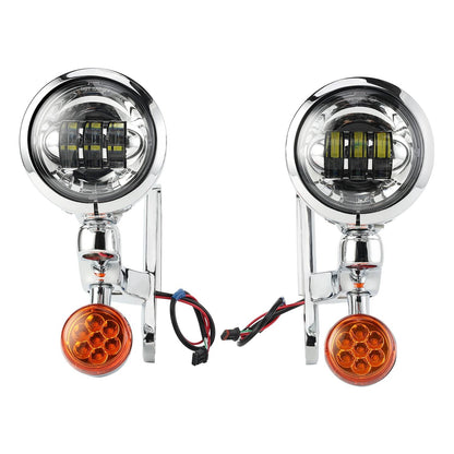 Solidspare 4.5" LED Auxiliary Spotlight Passing Light For Harley Street Glide Special FLHXS
