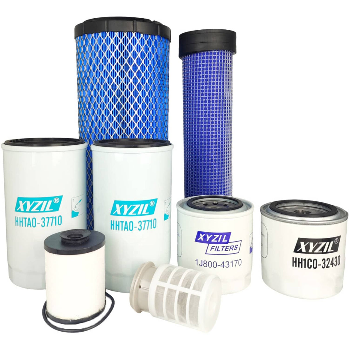 Solid Spare Filter Kit Fit for Kubota M7060HFC M7060HDCC12 M6060HD M7060HDCC V3307-CR-TE4
