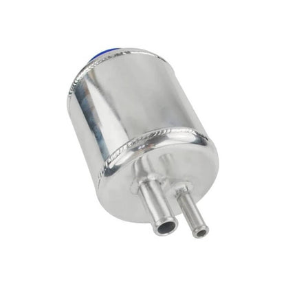 Solidspare Universal Aluminum Racing Power Steering Fluid Reservoir Tank w/ Clamps Silver