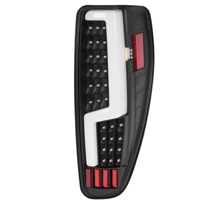 Solid Spare Black For 2004-2012 Chevy Colorado GMC Canyon LED Tube Tail Lights Brake Lamps