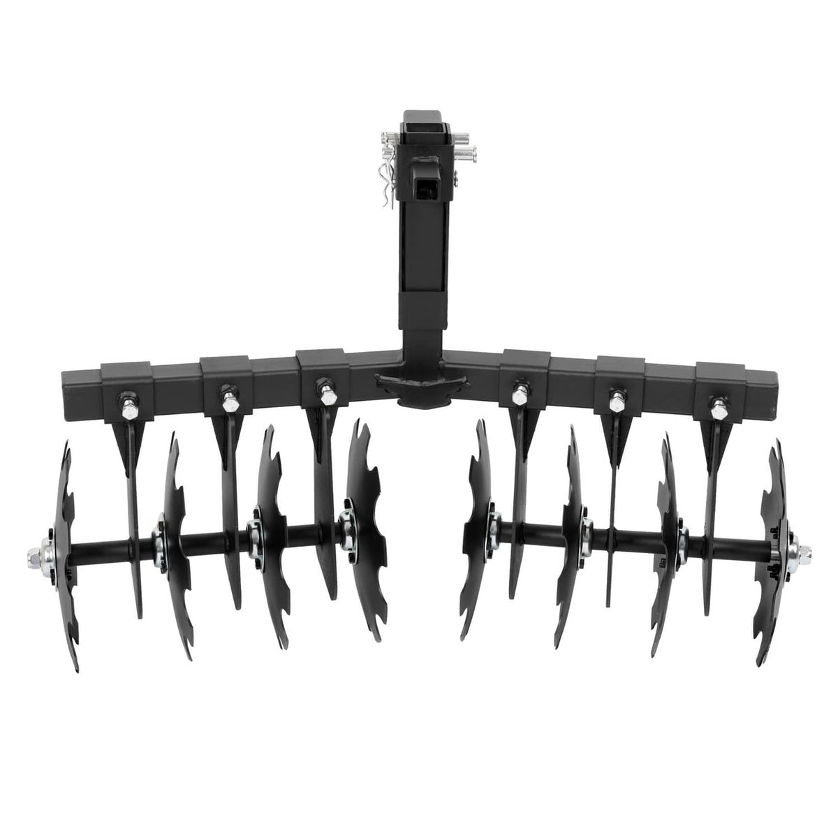 Solidspare 34" Disc Plow Harrow w/ 2-inch Receiver Hitch 8-blade disc For Tractor ATV UTV