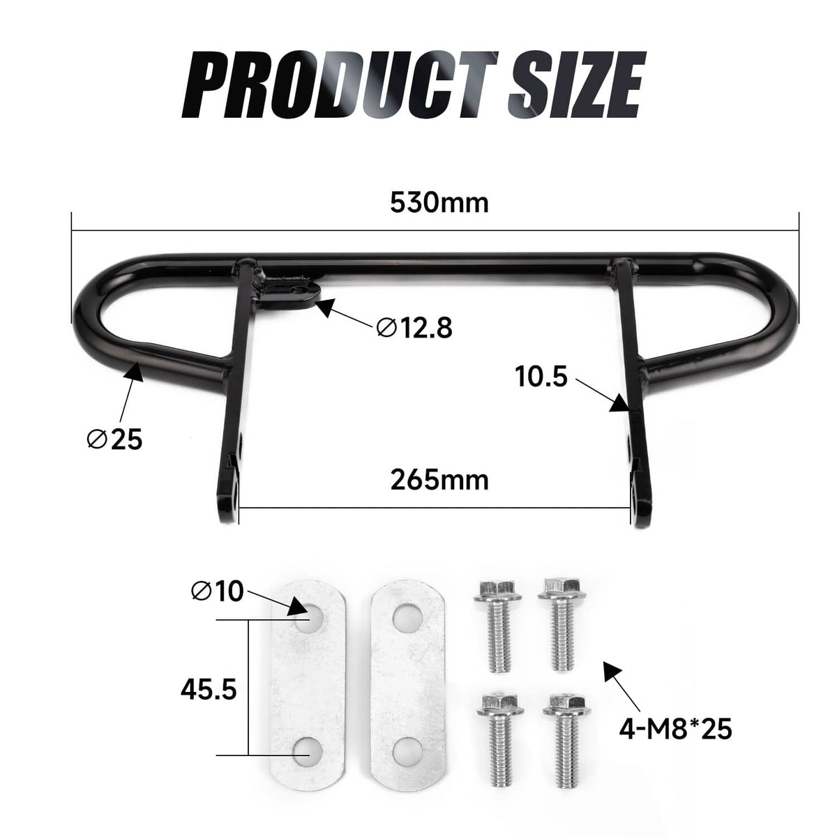 Solidspare Rear Back Wide Bumper Grab Bar For Suzuki LTZ400 Kawasaki KFX400 2004 2005 2006