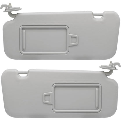 Solidspare Pair Driver & Passenger Gray Sun Visor with Mirror for 2017-2019 Hyundai Elantra