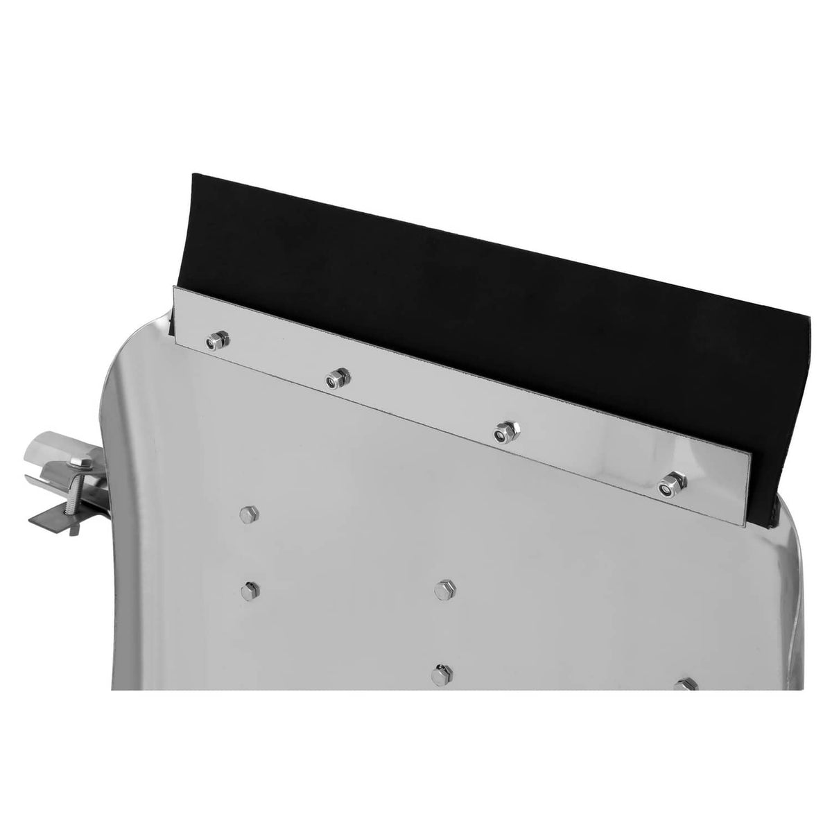 Solid Spare Stainless Quarter Fender Kit Semi Truck W/Tubes and Bracket 24" x 24" Universal