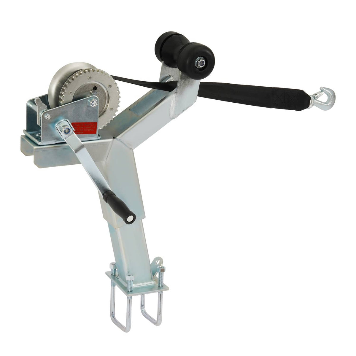 Solidspare Adjustable Winch Stand Winch Post W/ 1400lbs Winch Roller For Boat Trailers