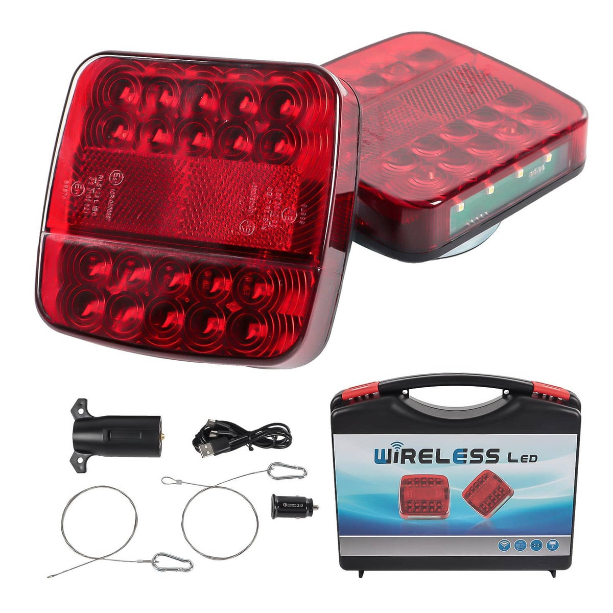 Solidspare Wireless Magnetic Trailer Lights – Rechargeable LED TailLight Kit For Trailer