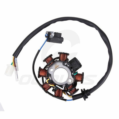 Solidspare For GY6 125cc 150cc Chinese 150 Scooter ATV Magneto Stator 8 Pole Coil 5 Wire
