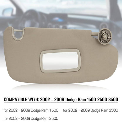 Solidspare 1Pair Sun Visor Set Left & Right For 2002-2009 Dodge Ram 1500 2500 3500 Beige