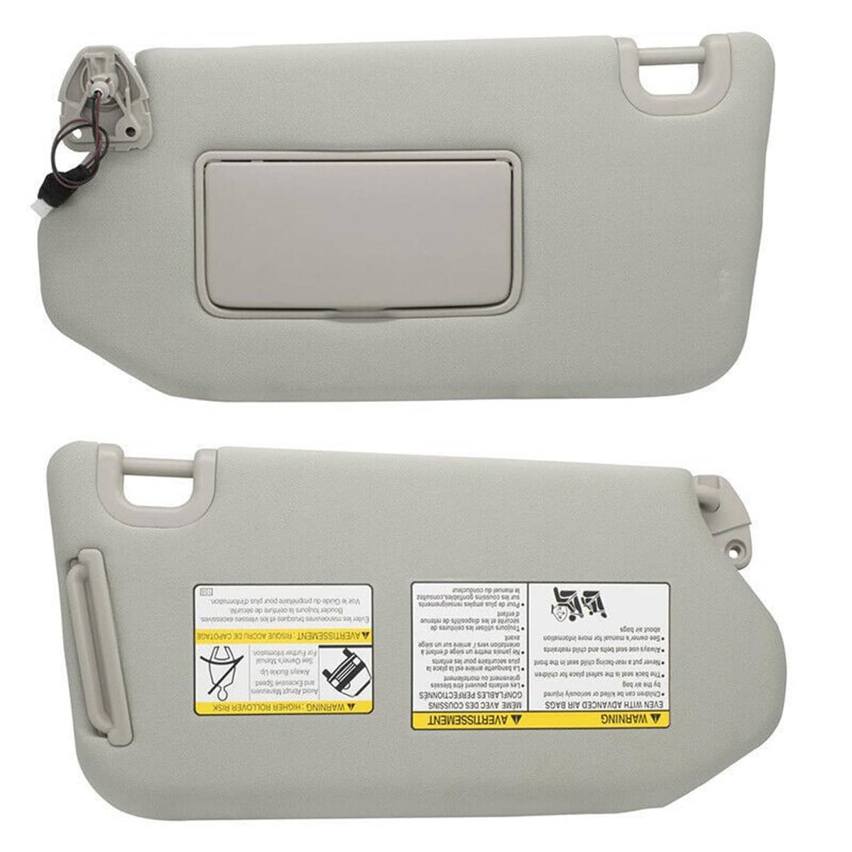 Solidspare Sun Visor With Lamp Left Driver Gray for 2013-2018 Nissan Pathfinder 96401-9PB0A