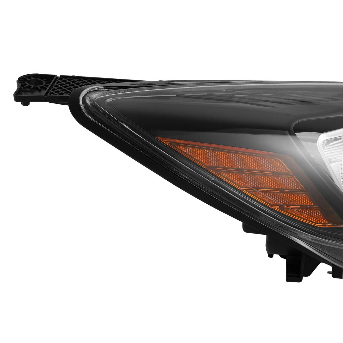 Solid Spare Black Right Passenger Side Headlight Clear Lens Halogen For Ford Focus 2012-2014