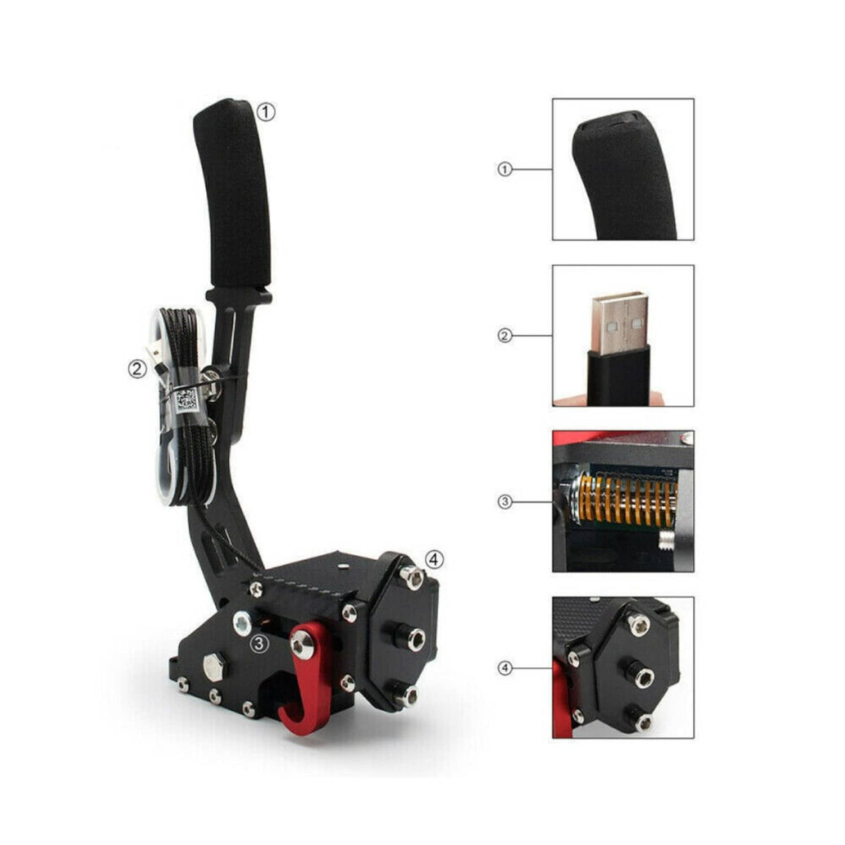 Solidspare PC USB Handbrake for Racing Games G920/T500/G27/G29 64Bit SIM FANATECOSW New