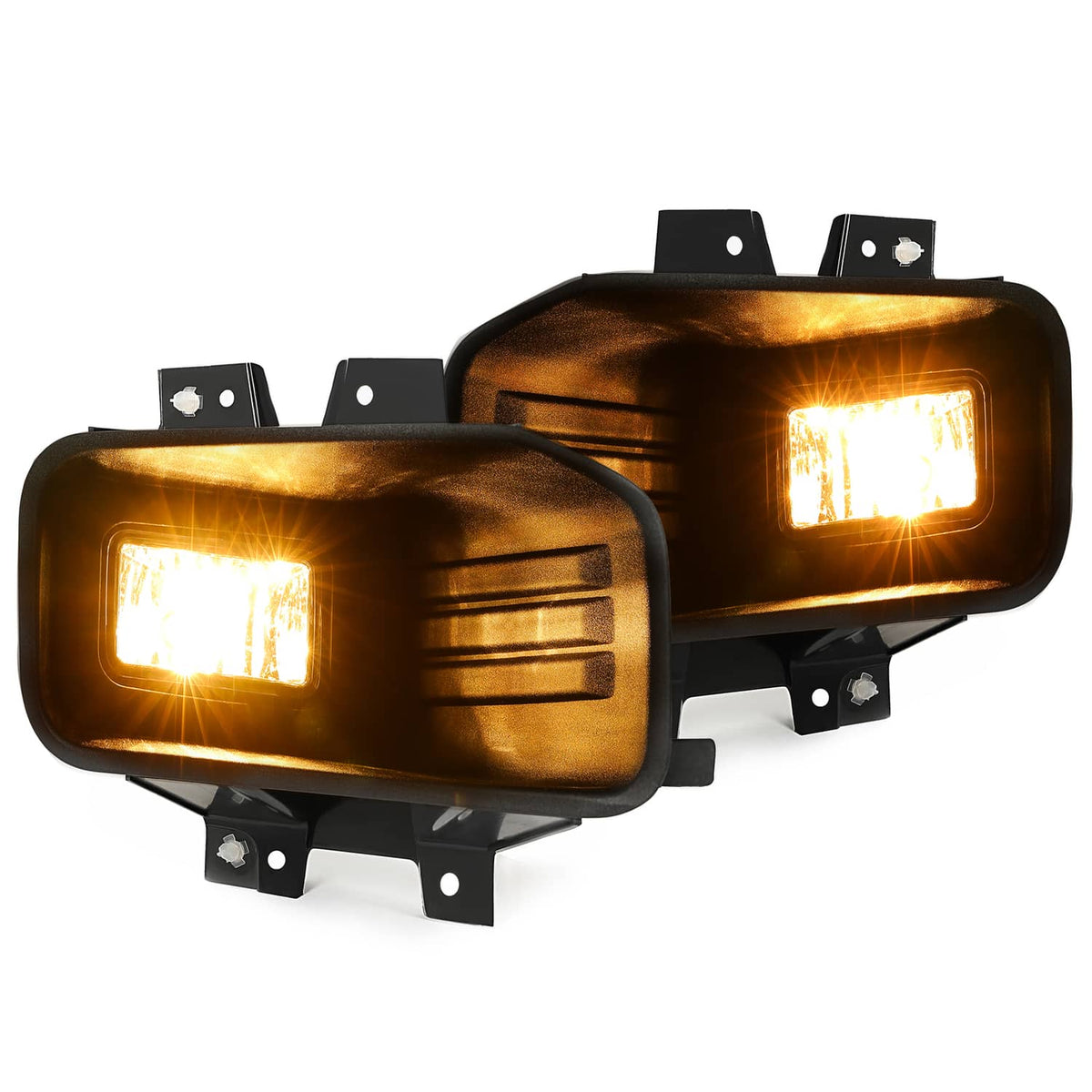 Solid Spare Clear Lens Halogen Fog Lights Lamps Set Pair For Ford F-150 F150 2018-2020