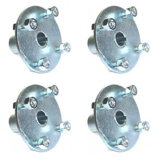 Solid Spare (4) 4 Lug 1" Live Axle Adapter Hubs for 1005 Rims 8" x 7" with 18" x 8.50-8 Tire