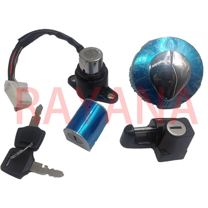 Solidspare Ignition Switch Fuel Gas Cap Helmet Seat Lock Key For Honda Rebel 250 CMX250
