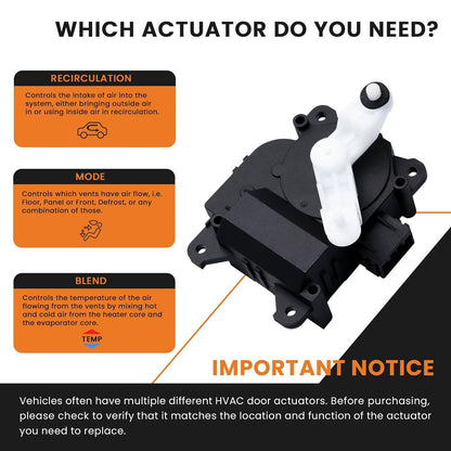 Solid Spare 604-885 HVAC Heater Blend Door Actuator for Honda 06-14 Ridgeline 05-10 Odyssey