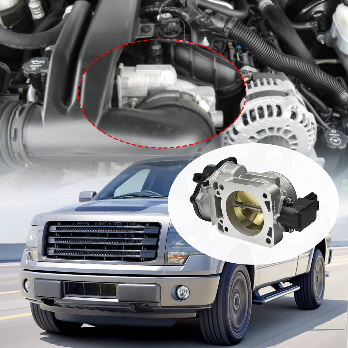 Solidspare Throttle Body Assembly for Ford Crown Victoria E-150 E-250 Mustang Taurus MKT
