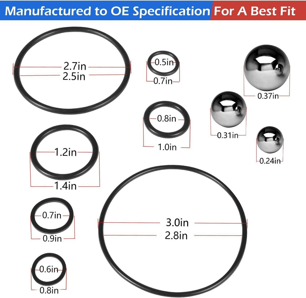 Solid Spare 328 Series - Floor Jack Repair Kit Seal Kit For AM200F Matco Floor Jack 2 Ton