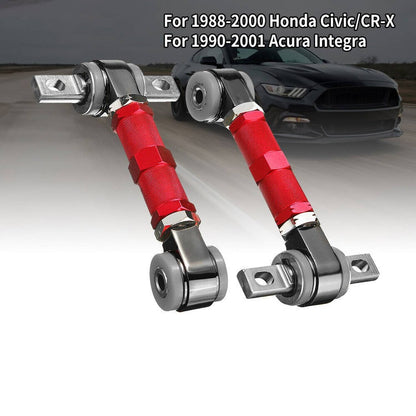 Solidspare New Front Upper Control Arms & Rear Camber Adjustable For 1996-00 Honda Civic EK