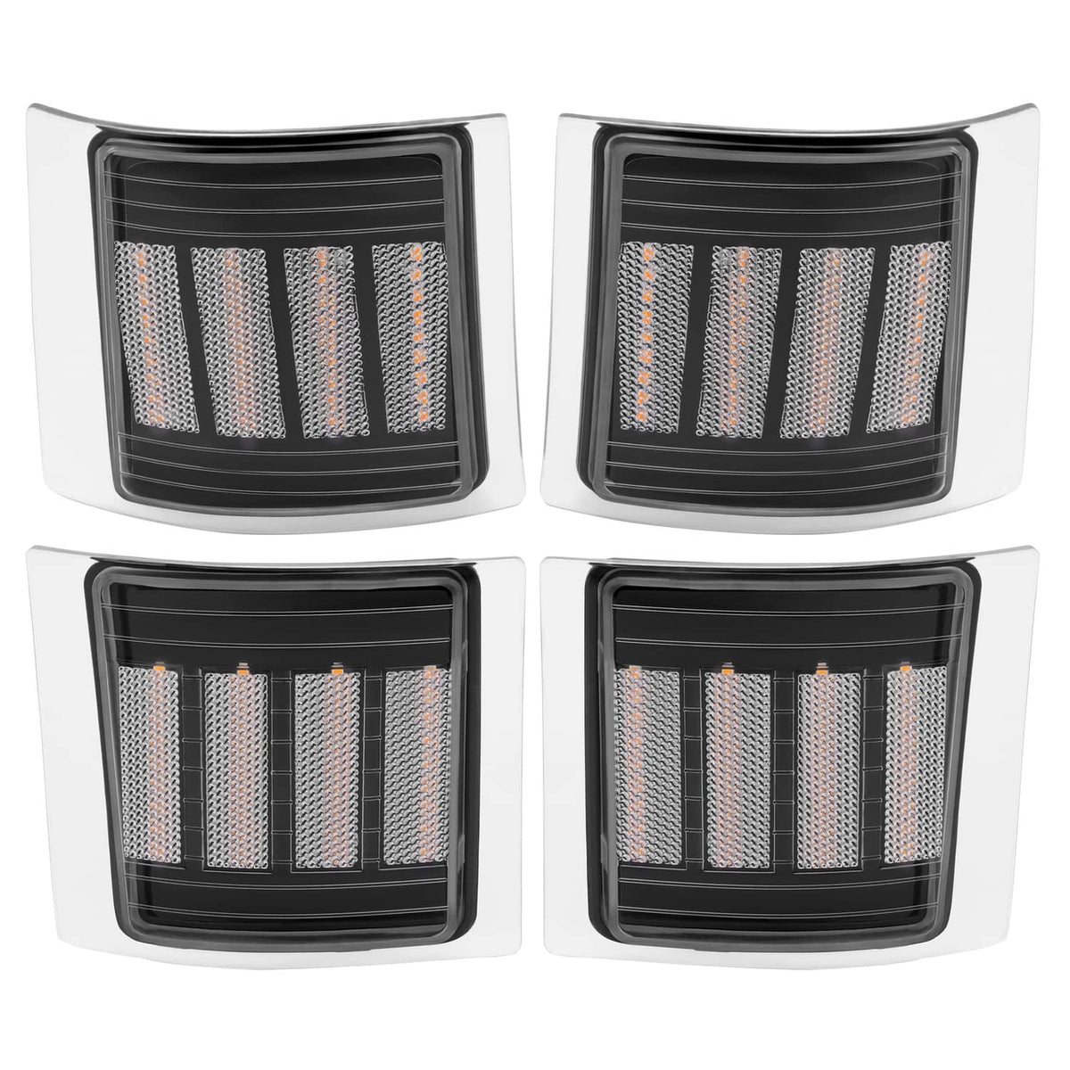 Solid Spare For Chevy C/K 1500 2500 3500 94-98 LED Sequential Corner Side Marker Lights Set