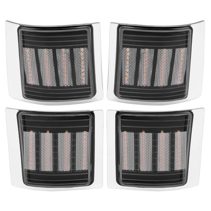 Solid Spare For Chevy C/K 1500 2500 3500 94-98 LED Sequential Corner Side Marker Lights Set
