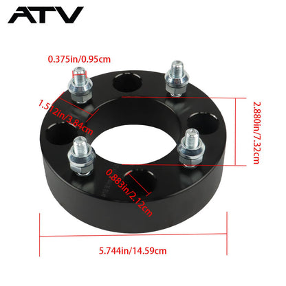 Solidspare 4pcs 1.5" 4×110 ATV Wheel Spacers 10×1.25 For Honda Yamaha For Kawasaki 4/110