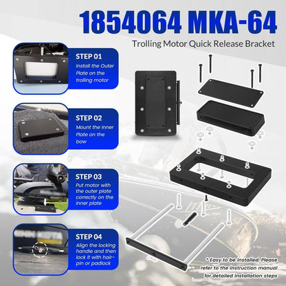 Solidspare 1854064 MKA-64 Quick Release Bracket fit for Ulterra, Terrova, PowerDrive, Black