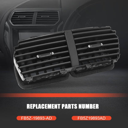Solidspare Black Dual Center Dash Air Vent FB5Z-19893-AD For 2016-2019 Ford Explorer