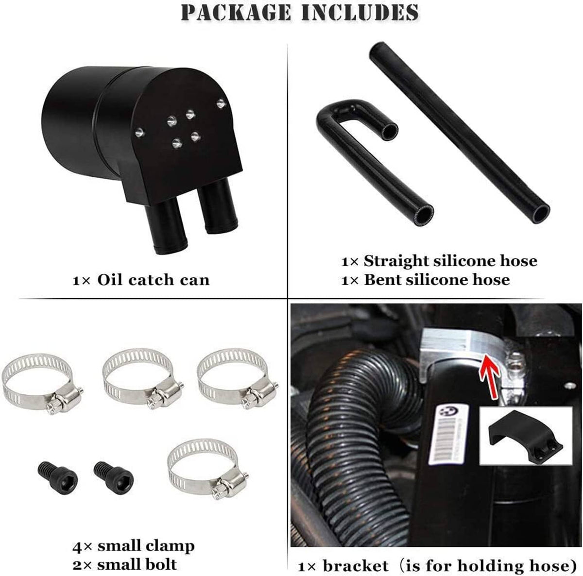 Solidspare For BMW N54 335i 135i E90 E92 E82 2006-2010 Reservior Oil Catch Can Tank Black