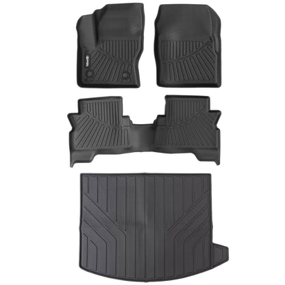 Solidspare Front & Rear TPE Car Floor Mats Trunk Cargo Liners Set For 2013-2019 Ford Escape