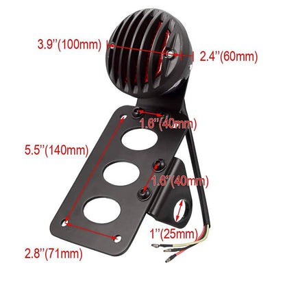 Solidspare Motorcycle LED Tail Brake Run Light Bracket For Harley Sportster Chopper Bobber