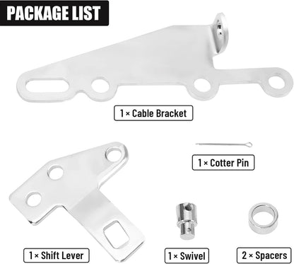 Solidspare Automatic Shifter Bracket & Lever Kit 35498 For Turbo TH400 TH350 TH250 4L60E