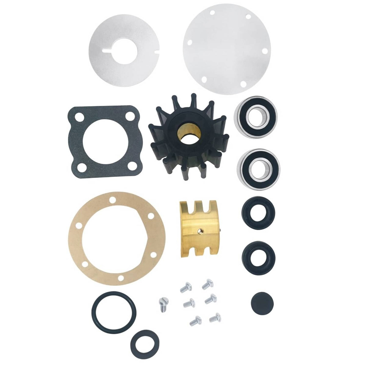Solid Spare New Major Repair Kit For Jabsco Pump 18400-0050 Onan 132-0147 MDJC MDJF 15KW