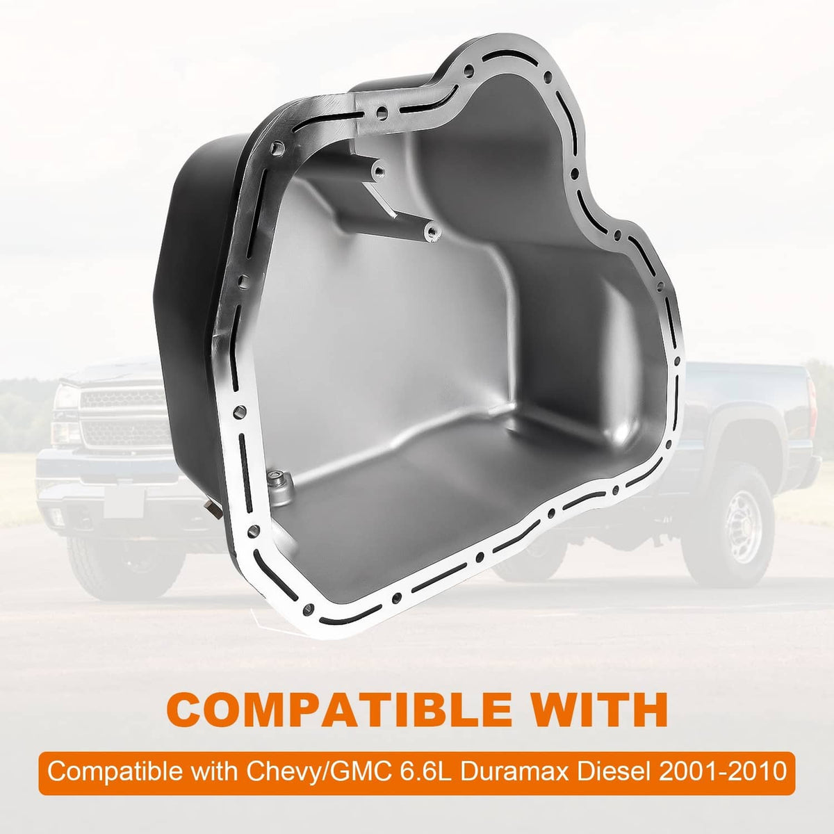 Solidspare 114052020 Oil Pan Fit Chevy/GMC for Duramax LB7/LLY/LBZ/LMM 6.6L 2001-2010 Black