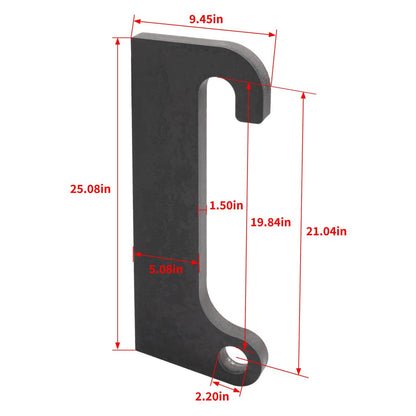 Solidspare 1 Pair Blank Quick Attach Loader Mounts For Cat IT28 Loader mounts Steel