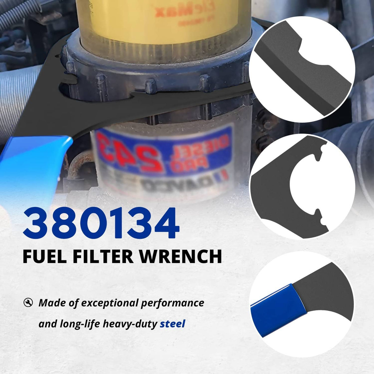 Solidspare 380134 382 Colar/Vent Cap Fuel Filter Wrench For Detroit Diesel Cummins Engines