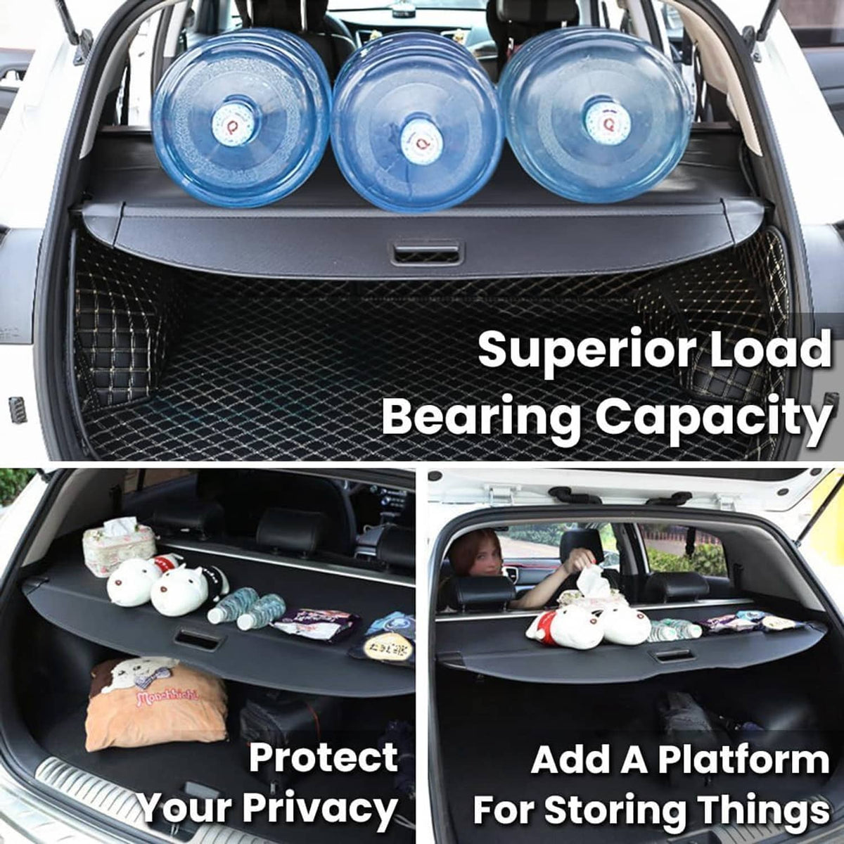 Solidspare Trunk Cargo Cover for Chevy Chevrolet Equinox GMC Terrain 18-25 Retractable Rear