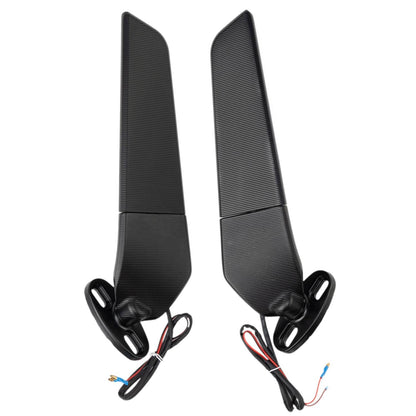Solidspare Upgrade Wind Wing Side View Mirrors w/Turn Signal For Kawasaki Ninja 400 2018-24