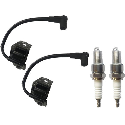 Solidspare 2Pcs Ignition Coil w/ Spark Plug For KAWASAKI FR FS FX Series Engines 21171-0743