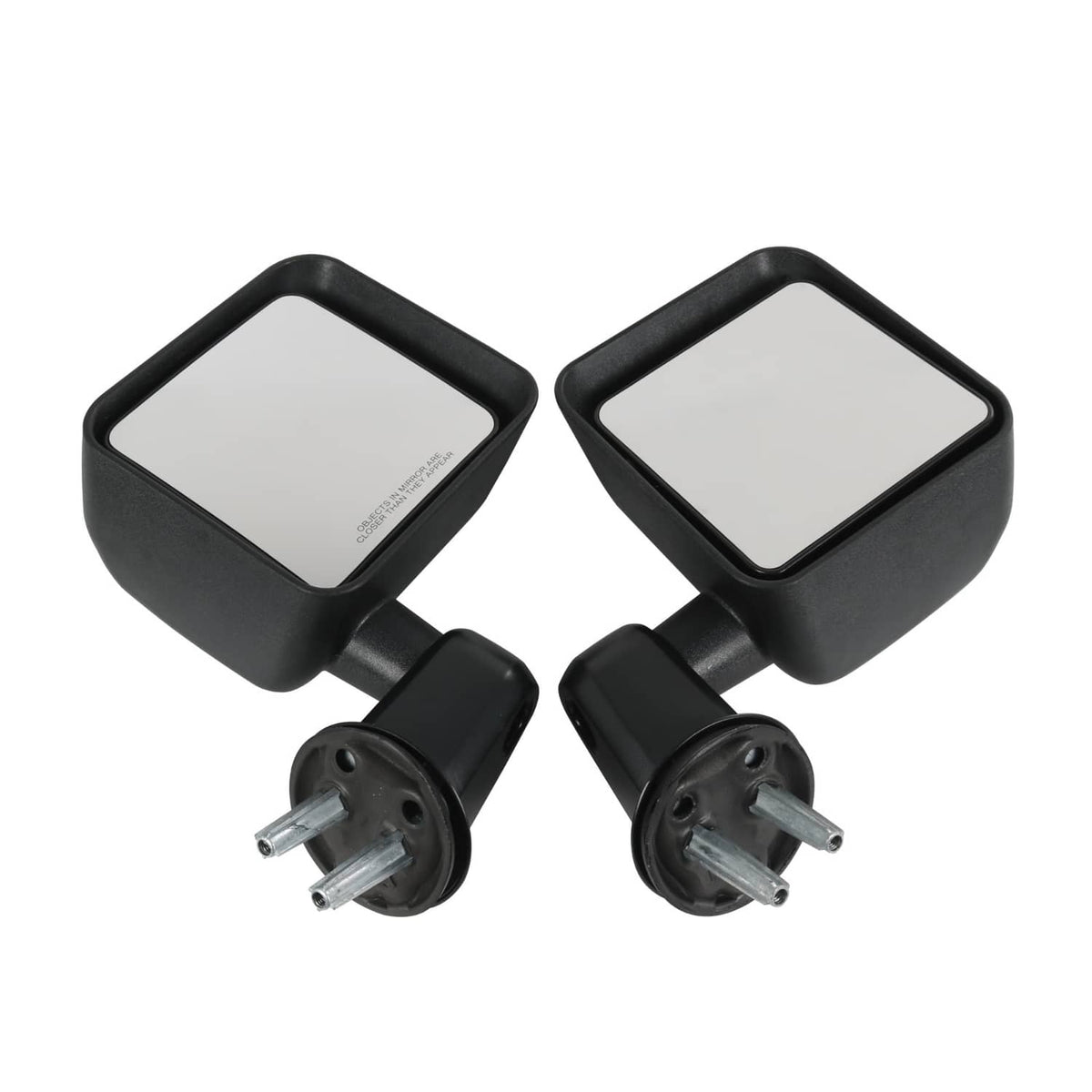 Solidspare Side Mirrors Manual Pair For 2007-2017 Jeep Wrangler JK Left +Right Black