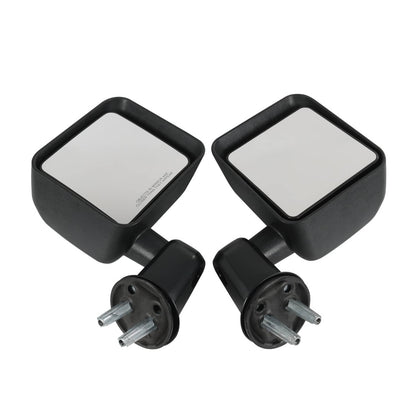 Solidspare Side Mirrors Manual Pair For 2007-2017 Jeep Wrangler JK Left +Right Black