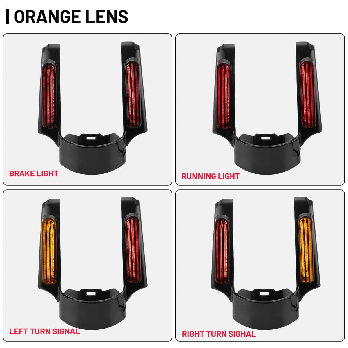 Solidspare LED Rear Fender Fascia Kit for Harley Touring Electra Glide Road Glide 2014-2024