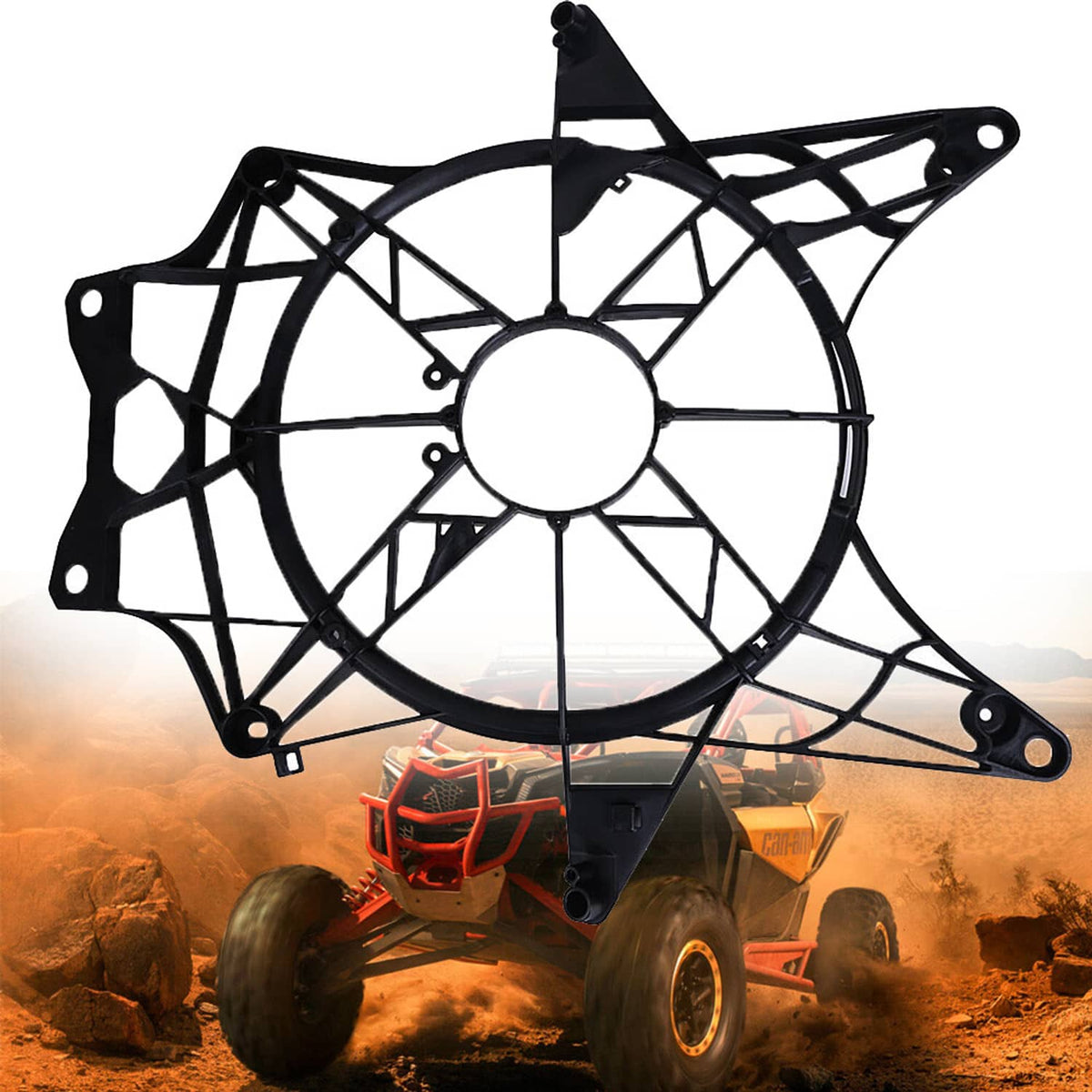Solidspare 709200588 Cooling Radiator Fan Cover Assembly For Can Am Maverick X3 2017-2024