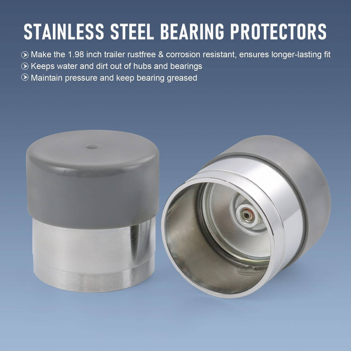 Solidspare Bearing Protectors Grease Wheel Hub 1.98 w/ Bras Fit Trailer Boat x2