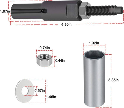 Solid Spare 7222 Injector Tube Remover Installer Kit for GM 6.6L Duramax Diesel J-45910