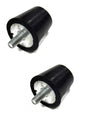 (2) 3/4" Stud 5/16-18 Suspension Rubber Bump Stops Axle Snubbers Jounce Bumpers