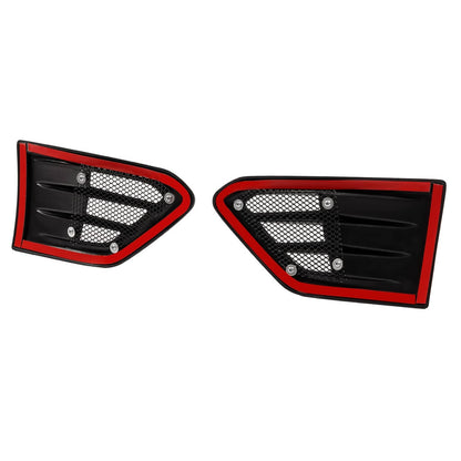 Solid Spare Pair of Fender Air Vent For Ford Ranger 2019-2023 USA Built Matte Black